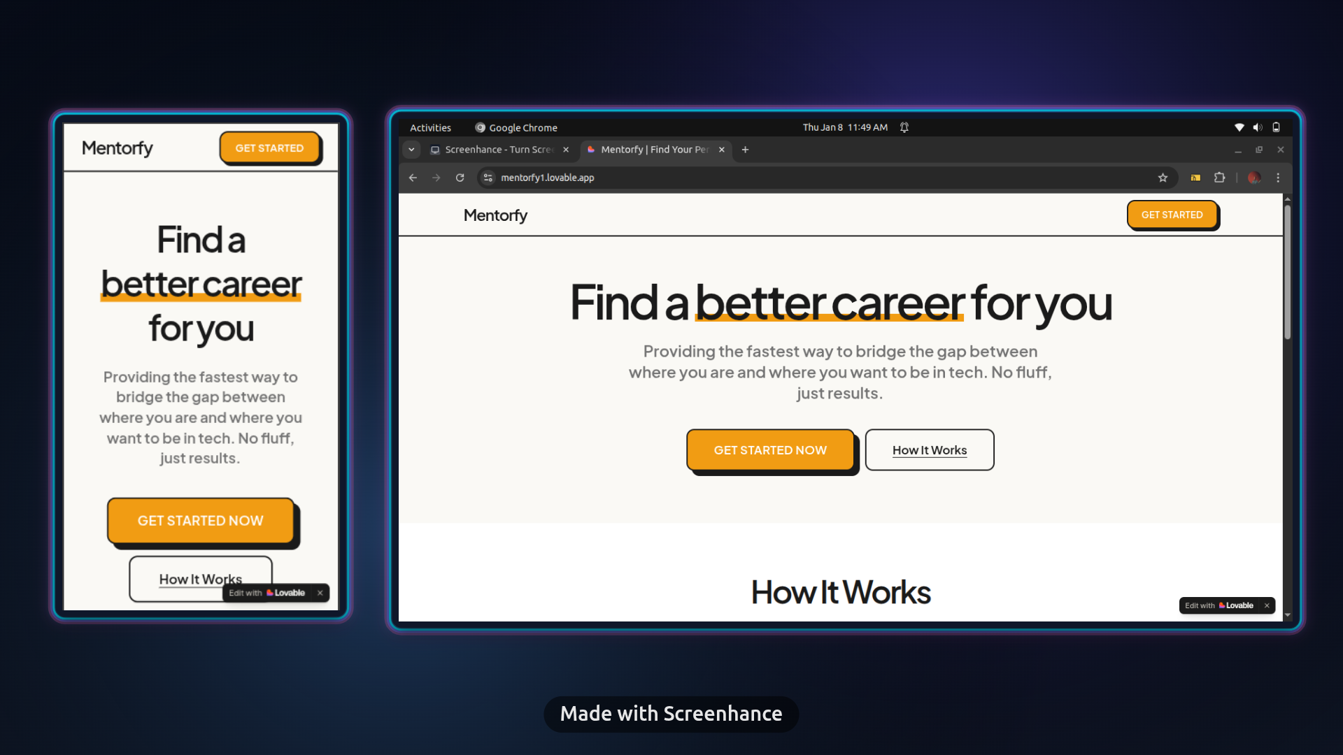 Userflow for Mentorfy